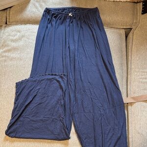 Navy Blue Wide-Leg Pants
